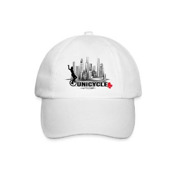 UNICYCLE-city Einrad Einradartist Einradfahren - Baseballkappe - Weiß/Weiß - Vorne