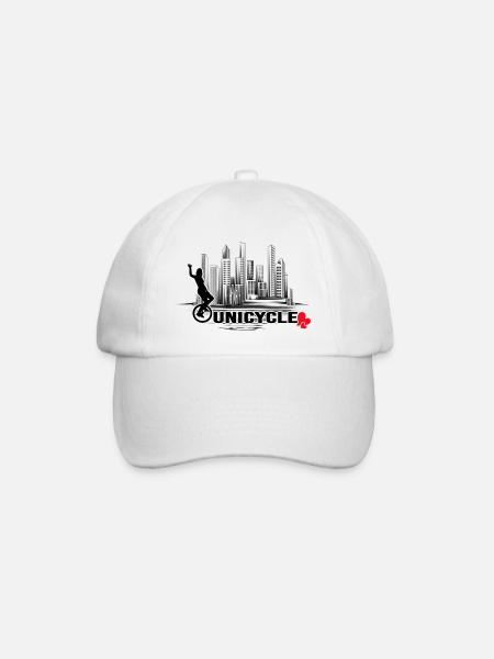 UNICYCLE-city Einrad Einradartist Einradfahren - Baseballkappe - Weiß/Weiß