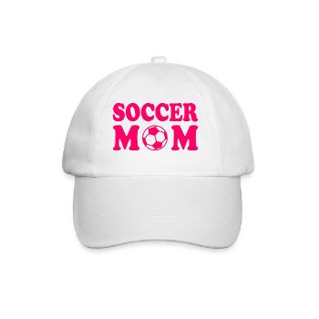 Soccer mom - Baseball Cap - white/white - Front