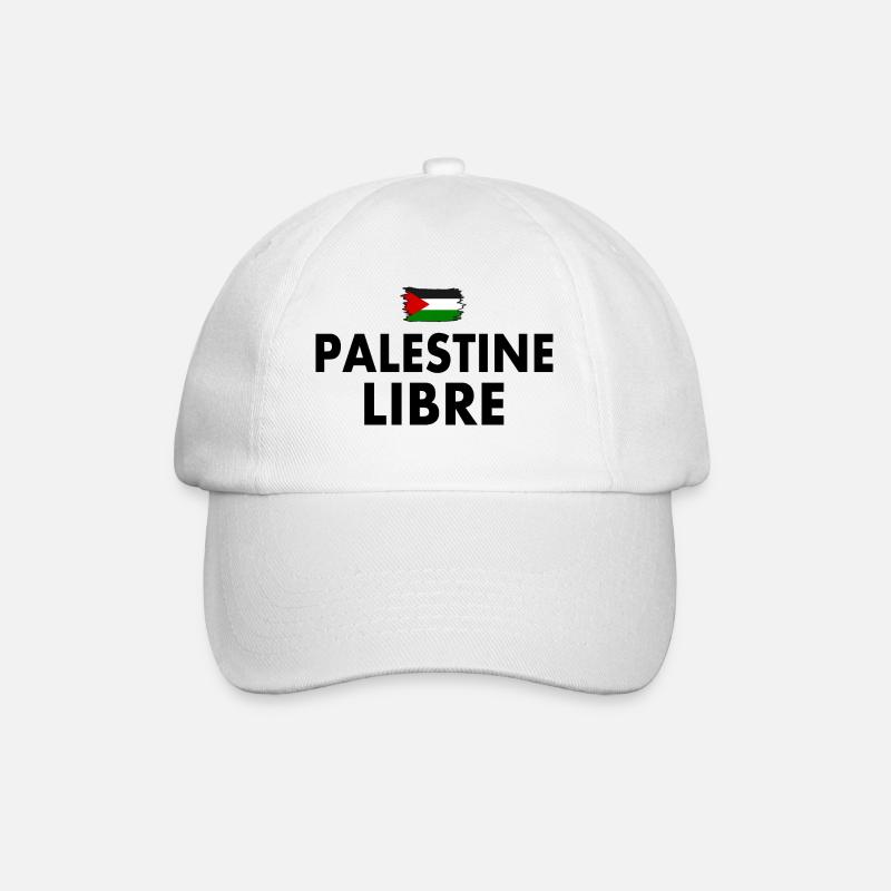 palestine libre - Baseballkappe - Weiß/Weiß