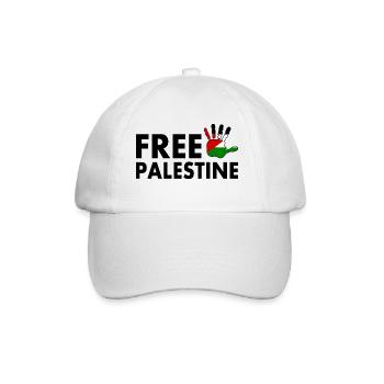 Free palestine - Casquette classique - blanc/blanc - Devant