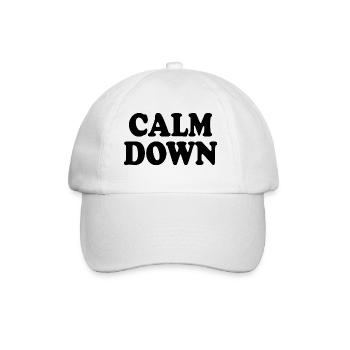 Calm down - Baseballkappe - Weiß/Weiß - Vorne