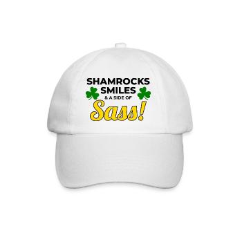 Trèfles, sourires et impertinence : drôle d’irlandaise - Casquette classique - blanc/blanc - Devant