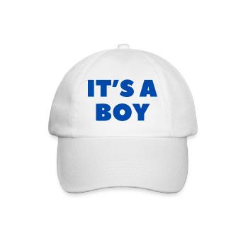 It's a Boy - Es ist ein Junge - Gender Reveal - Baseball Cap - white/white - Front