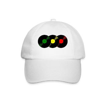 Reggae records - Baseball Cap - white/white - Front