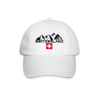 Suisse! Montagne, ski, fondue, raclette - Casquette classique - blanc/blanc - Devant