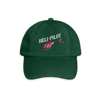 Heli Pilot | Hubschrauberpilot - Baseballkappe - Flaschengrün - Vorne