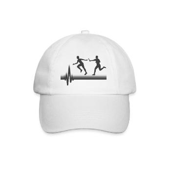 Course de relais athlète athlétisme battement de cœur - Casquette classique - blanc/blanc - Devant