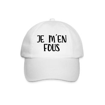 je m'en fous - Casquette classique - blanc/blanc - Devant