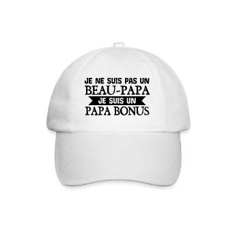 Beau Papa | papa bonus cadeau - Casquette classique - blanc/blanc - Devant