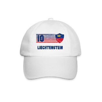 Liechtenstein Fußball Mannschaft - Baseballkappe - Weiß/Weiß - Vorne