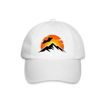 Wingsuit flying Base Jumping Skydiving Retro - Baseball Cap - white/white - Front