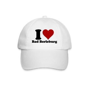 I Love Bad Berleburg - Baseballkappe - Weiß/Weiß - Vorne