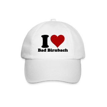 I Love Bad Birnbach - Baseballkappe - Weiß/Weiß - Vorne