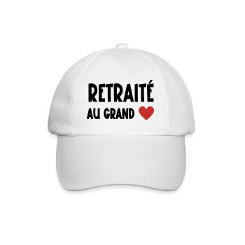 retraité au grand cœur - Casquette classique - blanc/blanc - Devant