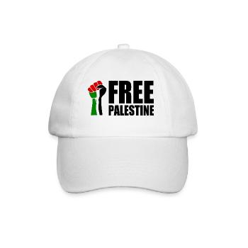 Free palestine - Baseballkappe - Weiß/Weiß - Vorne