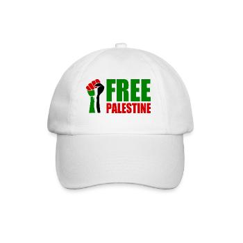 Free palestine - Casquette classique - blanc/blanc - Devant