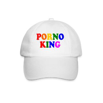 Porno king - Baseballkappe - Weiß/Weiß - Vorne
