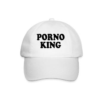 Porno king - Baseballkappe - Weiß/Weiß - Vorne