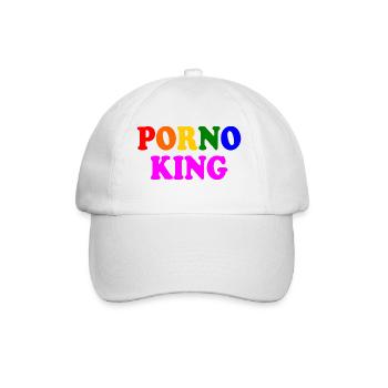 Porno king - Baseballkappe - Weiß/Weiß - Vorne