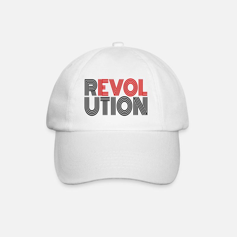 Revolution Wiederstand Antifa Demonstration Demo - Baseballkappe - Weiß/Weiß