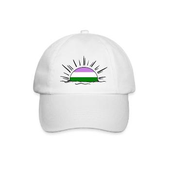 genderqueer non binary androgyn pride queer lgbt - Baseballkappe - Weiß/Weiß - Vorne