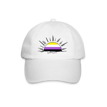 non binary androgyn genderfluid pride queer lgbt - Baseball Cap - white/white - Front