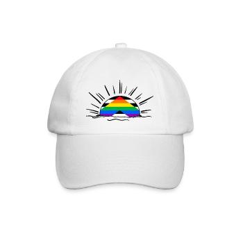 hétéro allié lgbt gay pride queer lgbtq hétéro - Casquette classique - blanc/blanc - Devant