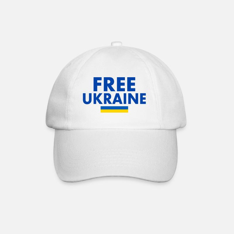 Ukraine - Baseballkappe - Weiß/Weiß