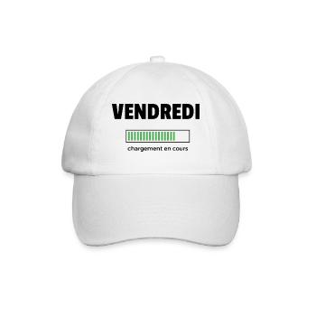 vendredi chargement en cours - Casquette classique - blanc/blanc - Devant
