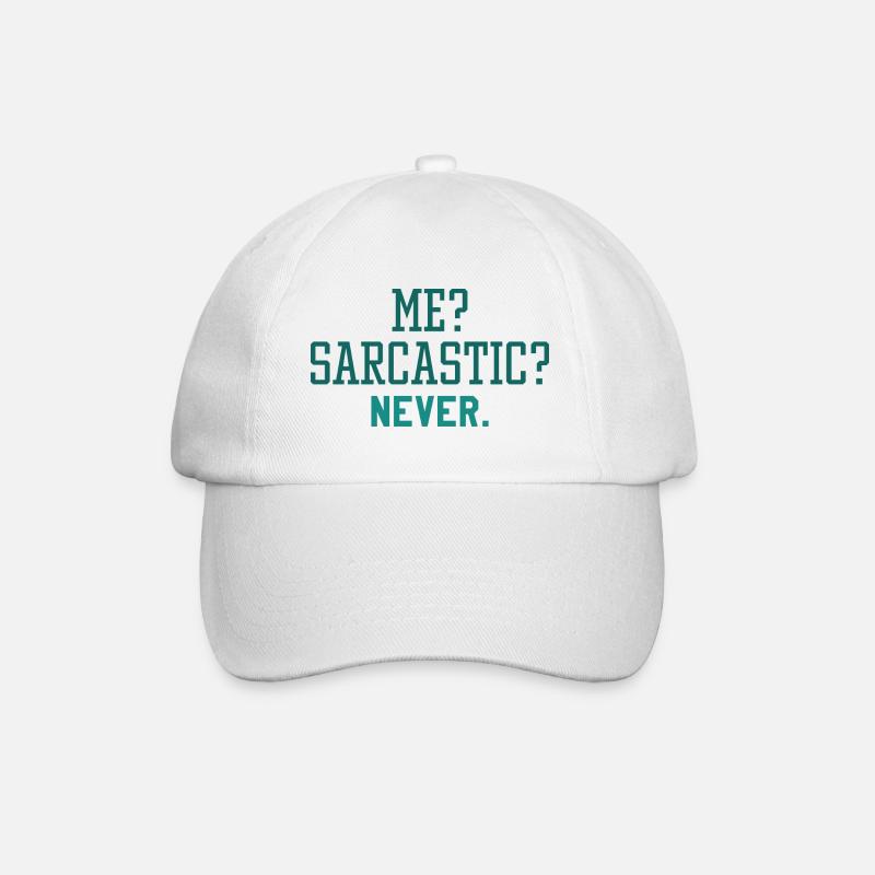 Ich sarkastisch nie - Baseballkappe - Weiß/Weiß