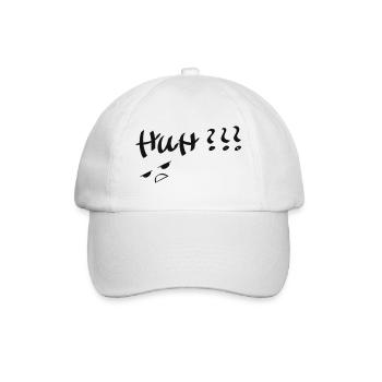 HUH??? - Baseball Cap - white/white - Front