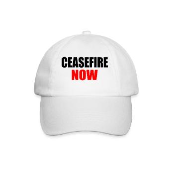 Ceasefire now - Baseball Cap - white/white - Front