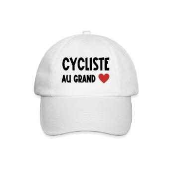 cycliste au grand cœur - Casquette classique - blanc/blanc - Devant