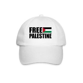 Free palestine - Baseballkappe - Weiß/Weiß - Vorne