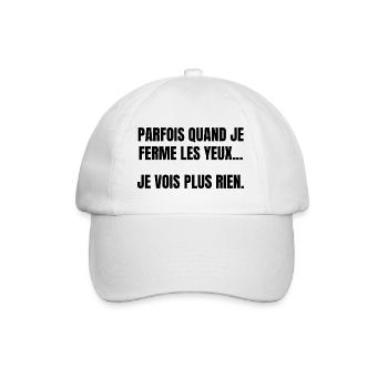 parfois quand je ferme les yeux - Casquette classique - blanc/blanc - Devant
