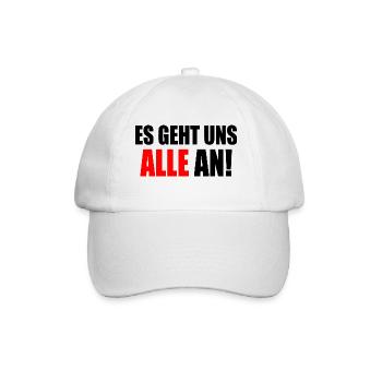Es geht uns alle an - Baseballkappe - Weiß/Weiß - Vorne