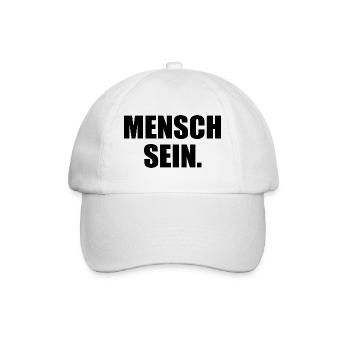 Mensch sein - Baseballkappe - Weiß/Weiß - Vorne
