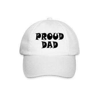 Proud dad - Baseball Cap - white/white - Front
