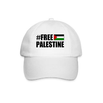 Free palestine - Baseballkappe - Weiß/Weiß - Vorne