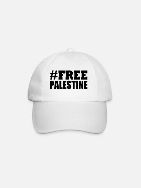 Free palestine - Baseballkappe - Weiß/Weiß