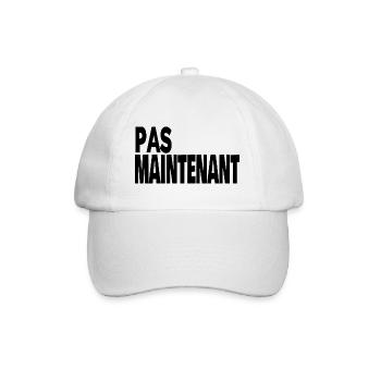 pas maintenant - Casquette classique - blanc/blanc - Devant