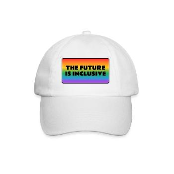 Die Zukunft ist inklusiv Gay Pride Regenbogen - Baseballkappe - Weiß/Weiß - Vorne