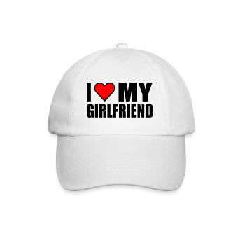 I love my girlfriend - Casquette classique - blanc/blanc - Devant
