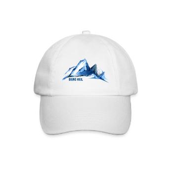 Gipfel Wandern BERG HEIL servus alpin Bergwandern - Baseballkappe - Weiß/Weiß - Vorne