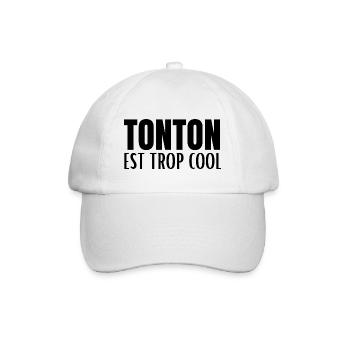 tonton est trop cool - Casquette classique - blanc/blanc - Devant