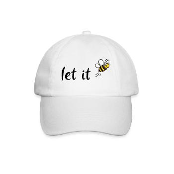 let it bee Comic Biene Imker Imkerin Imkerei - Baseballkappe - Weiß/Weiß - Vorne