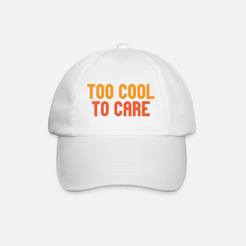 Trop cool pour s’en soucier - Casquette classique - blanc/blanc