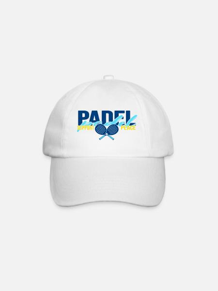 Padel tennis Padel Joueur de tennis Padel (bleu-jaune) - Casquette classique - blanc/blanc