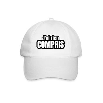 j'ai rien compris - Casquette classique - blanc/blanc - Devant